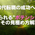 20代転職の成功へ!求められる"ポテンシャル"とその見極め方解説